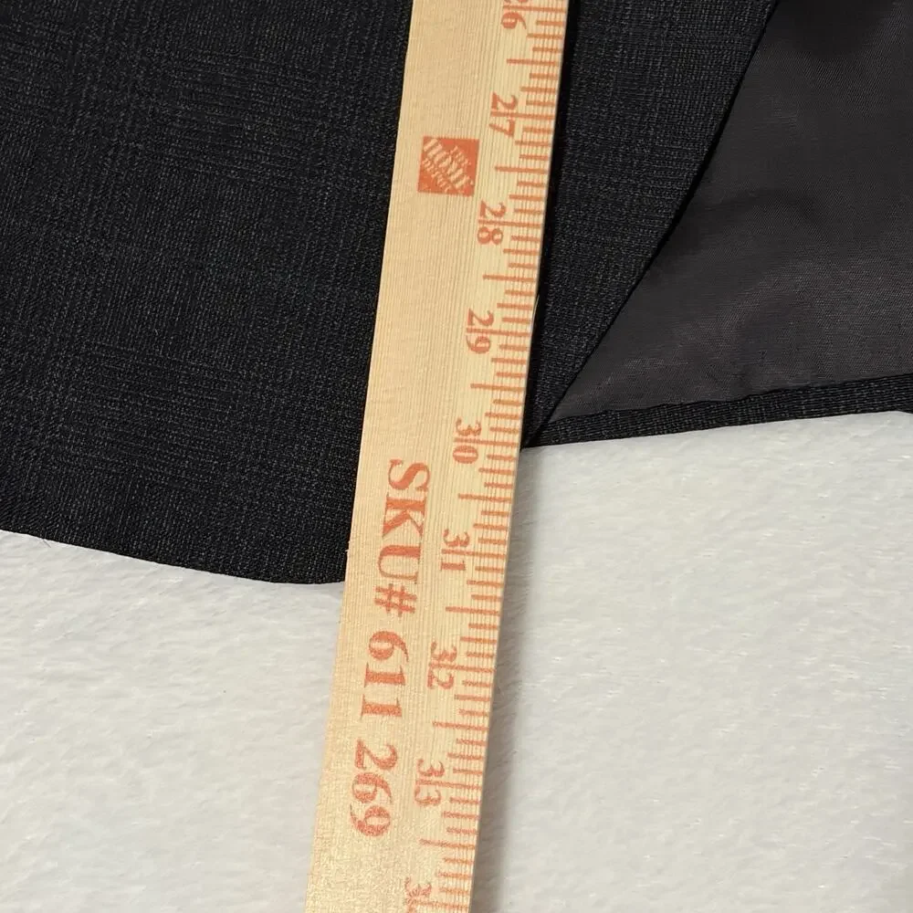 Jos A. Bank Executive Collection Sport Coat Blazer Mens 38R Dark Gray Plaid Wool